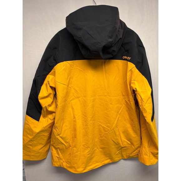 Oakley TNP TBT Shell Jacket Mens Amber Yellow Blackout Snowboard Ski XL NWT - Picture 5 of 12